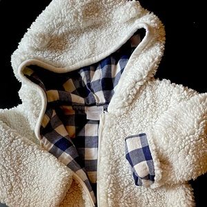 NordstromBaby FauxFur Hooded Teddy Footie Coverall